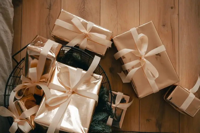 An elegantly wrapped ScentSphere package ready for delivery