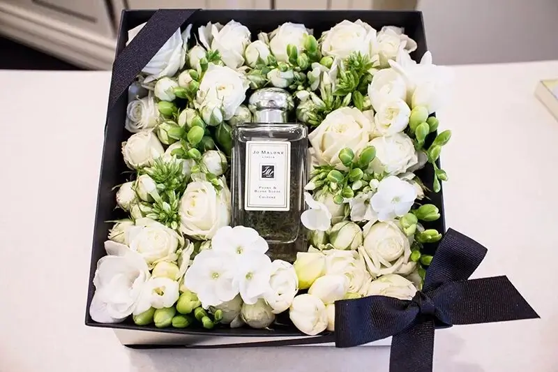 A corporate team receiving elegant gifts
