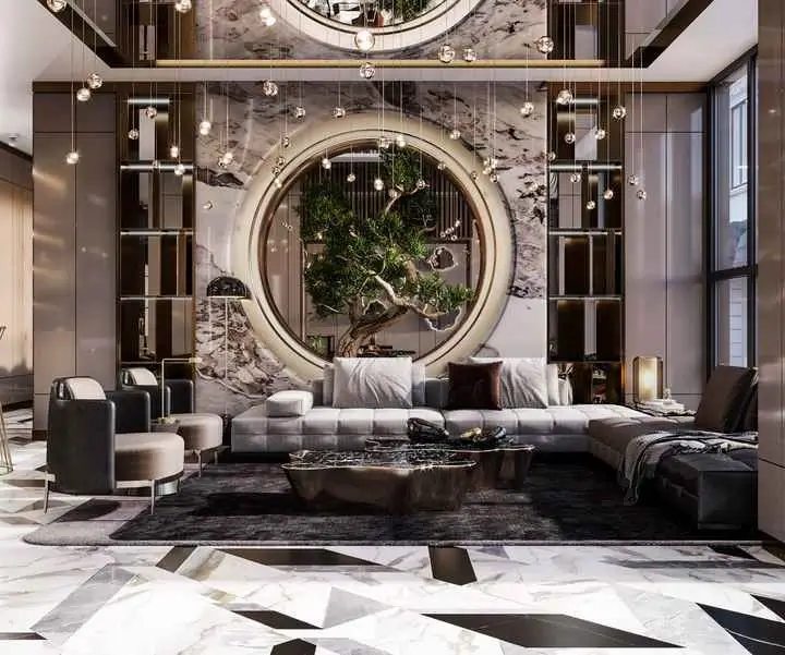 An exclusive, modern and luxurious boutique interior